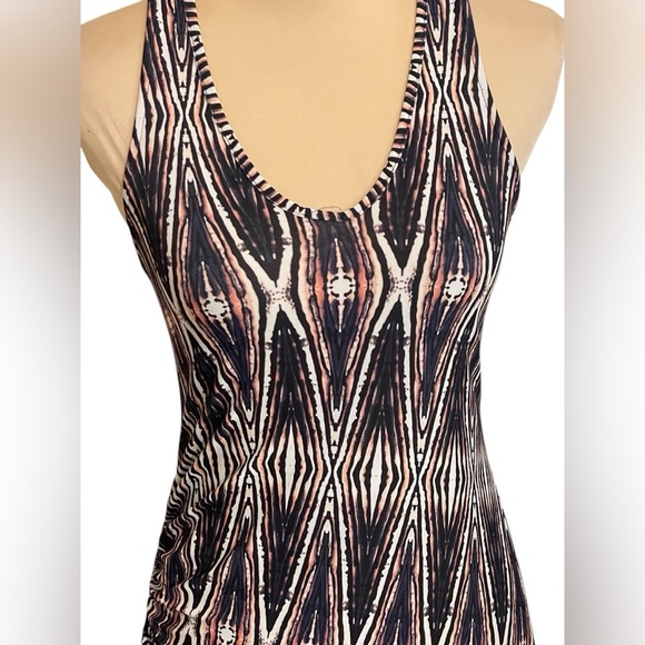 Deborah Viereck Black White and Pink Boho Patterned Sleeveless Dress XS - Picture 4 of 9